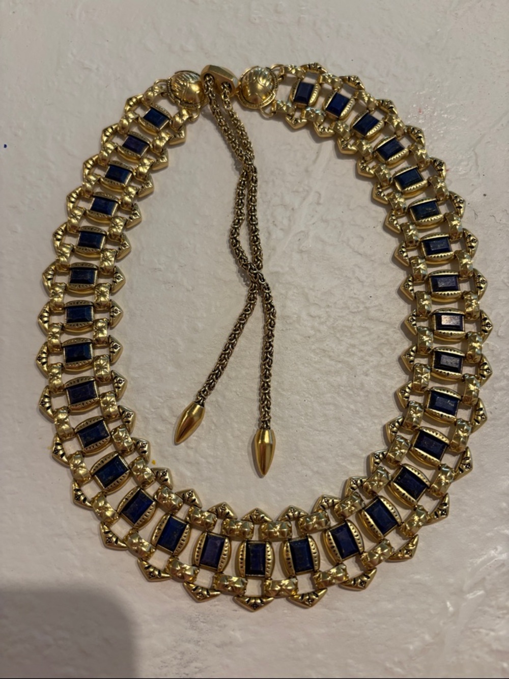 Gold and Navy Statement Collar Necklace - Kendra Scott